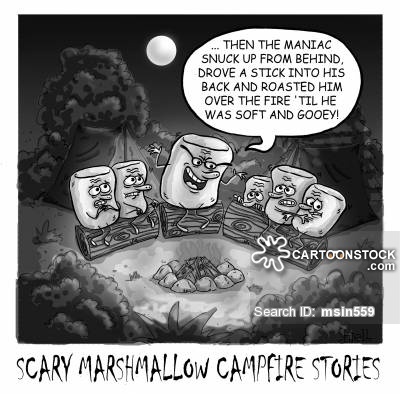 Scary Campfire Story Cartoon