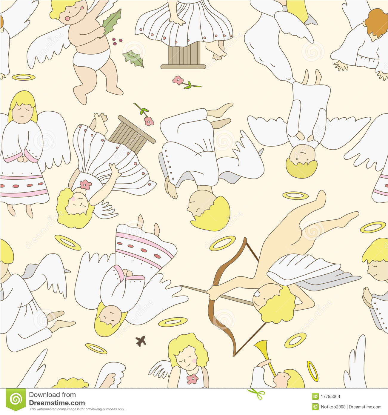 Seamless Angel Pattern