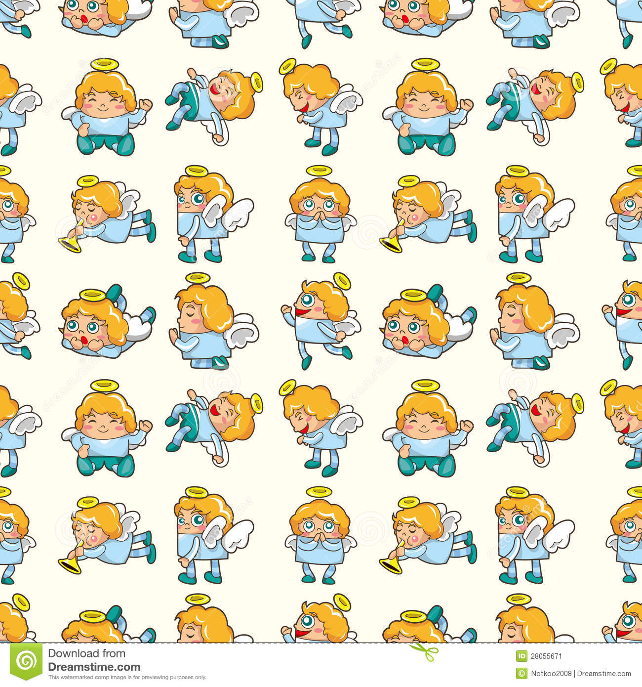 Seamless Angel Pattern