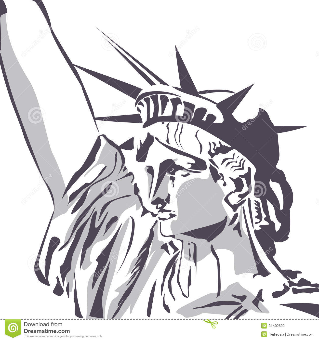 Statue of Liberty Face Vector