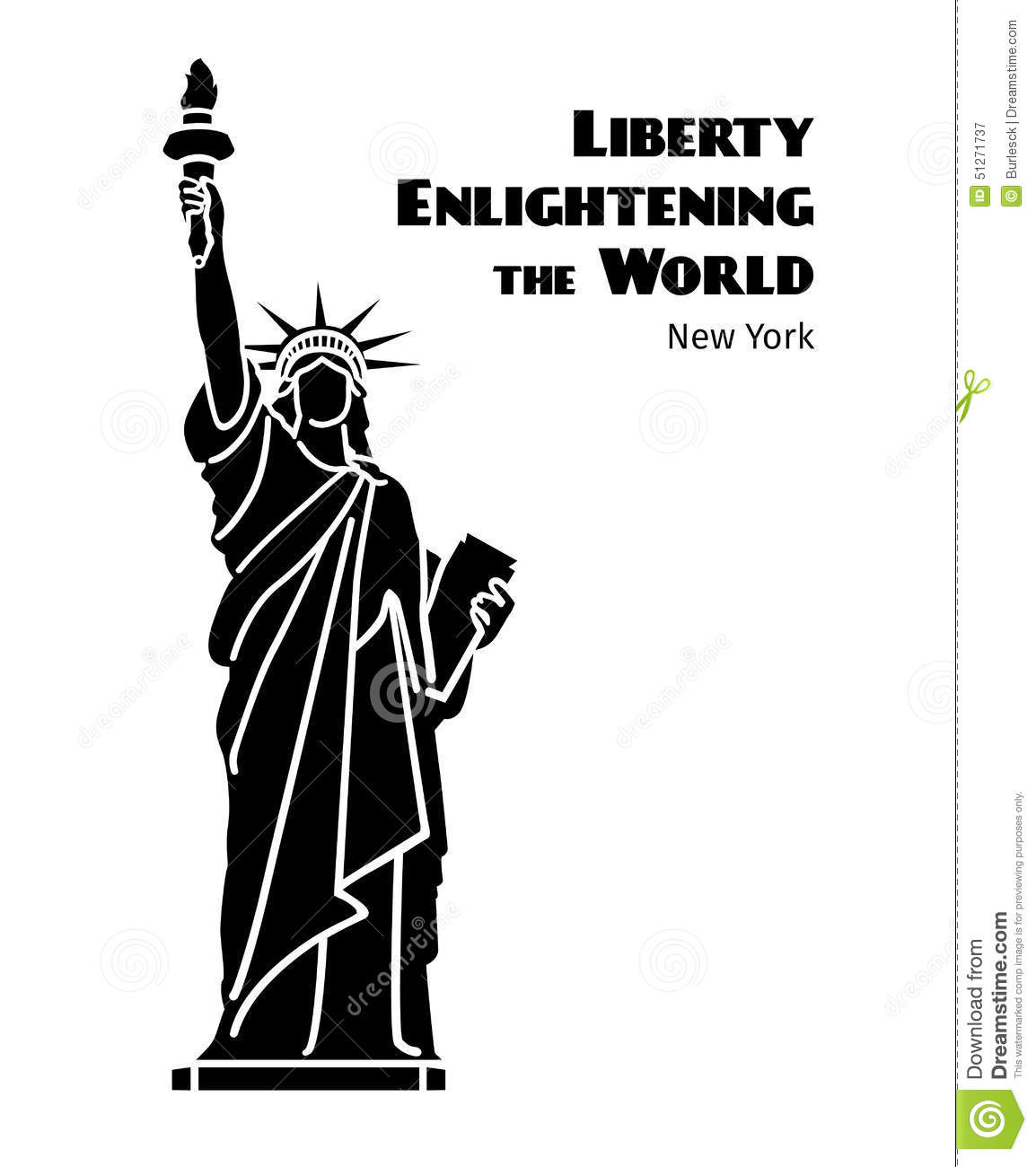 Statue of Liberty Silhouette Clip Art
