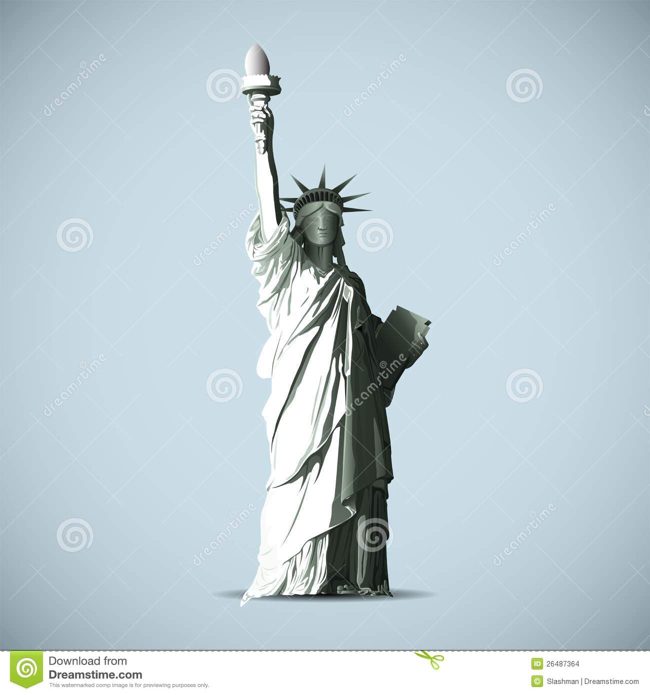 Statue of Liberty Silhouette Vector