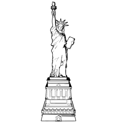 Statue of Liberty Vector Art