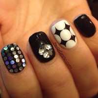 Black and White Gel Nail Designs
