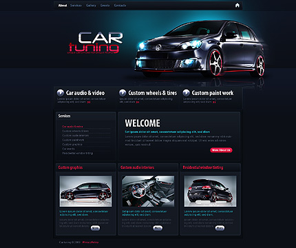 Tuning Car Website Template Tuning Car Website Template
