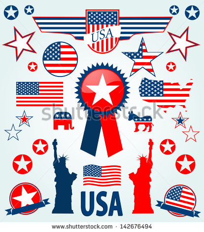 USA Flag Icon Clip Art