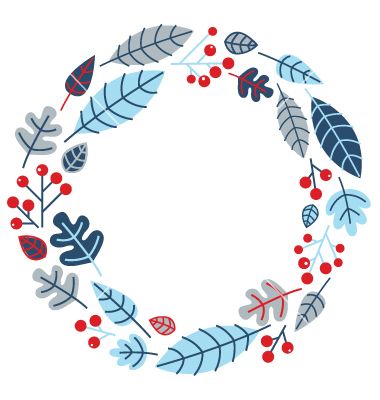 Vintage Christmas Wreath Vector Free