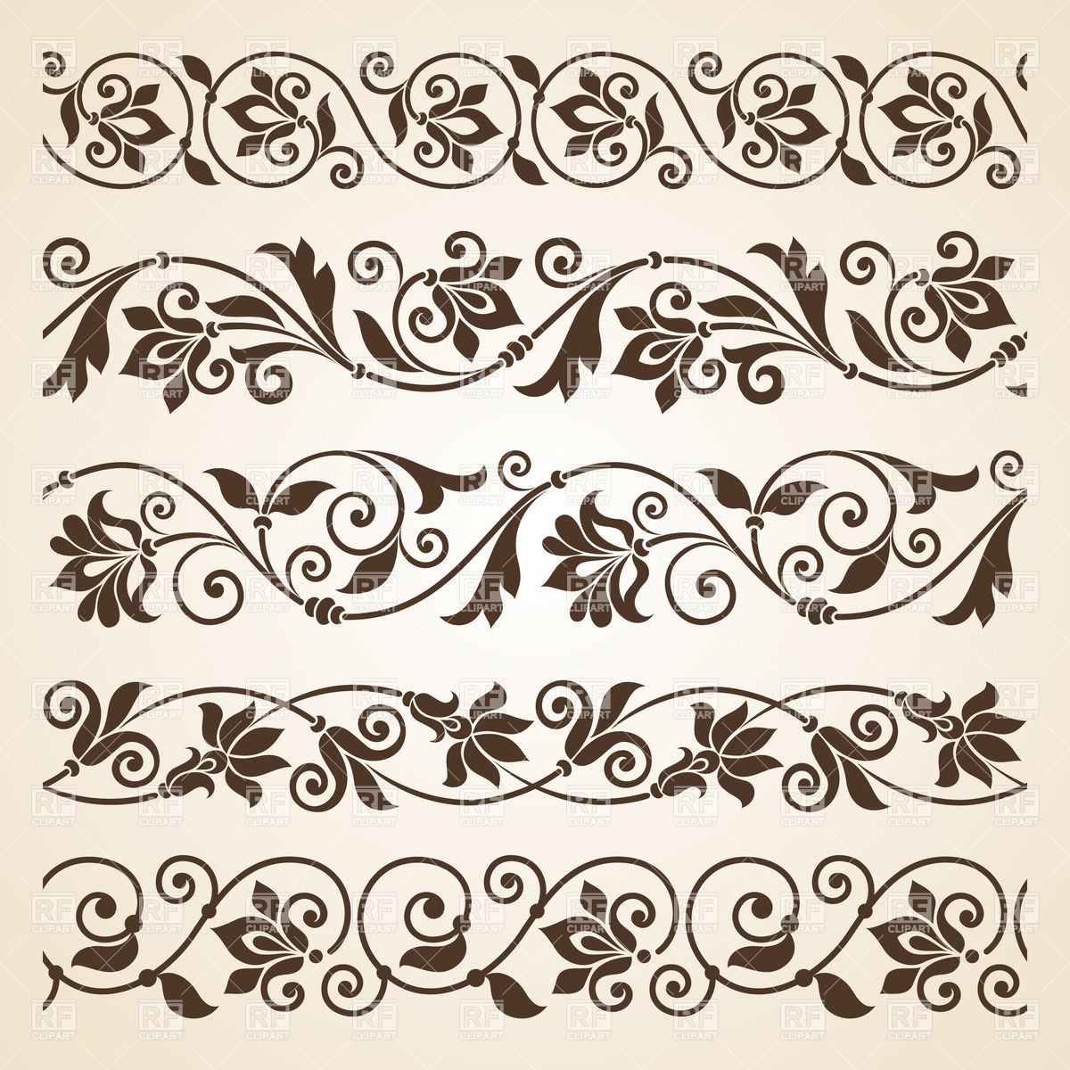 Vintage Floral Border Vector Vintage Floral Border Vector