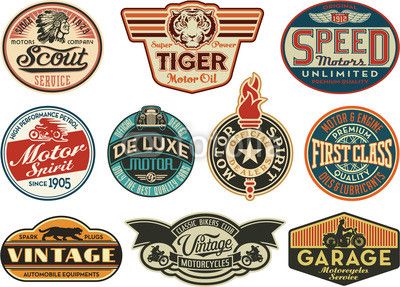Vintage Oil Company Logos