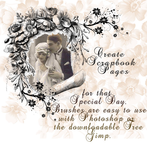 Vintage Wedding Frames Photoshop