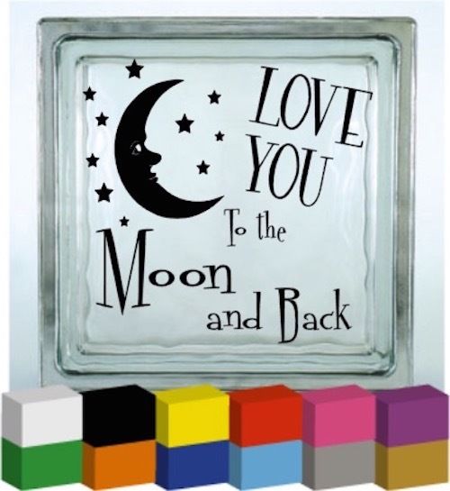 Vinyl Decals for Glass Blocks Love