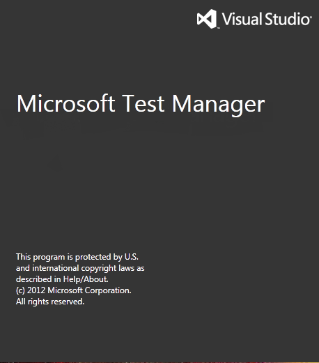 Visual Studio 2012 Test Manager Visual Studio 2012 Test Manager