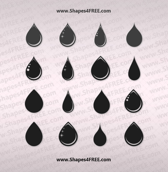 Water Drop Photoshop Shapes
