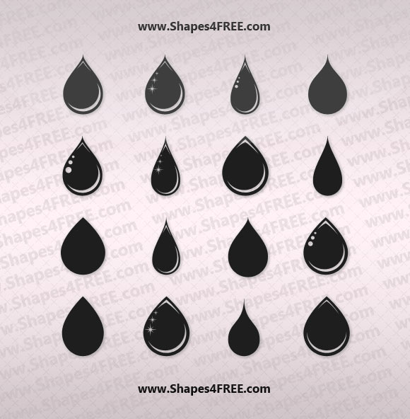 Water Drop Photoshop Shapes Water Drop Photoshop Shapes