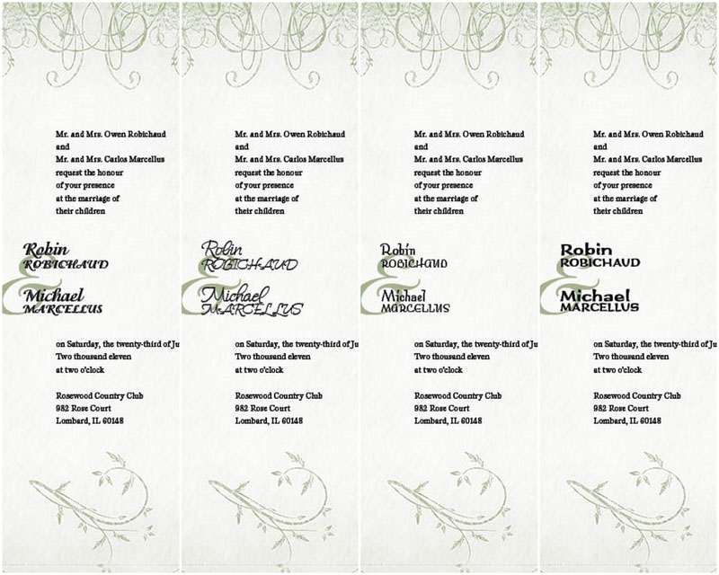 Wedding Invitations Font Style