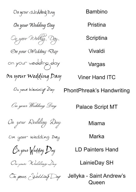 Wedding Invitations Font Style