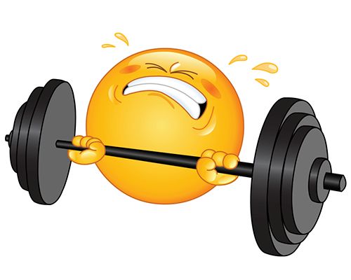 Weight Lifting Emoticons