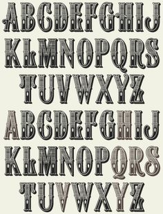 Western Font Alphabet