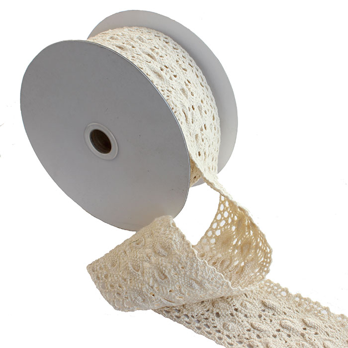 Wide Ivory Lace Ribbon