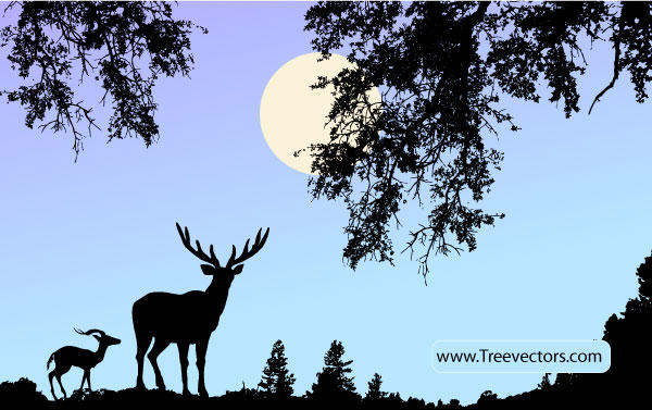 Wildlife Nature Scene Clip Art