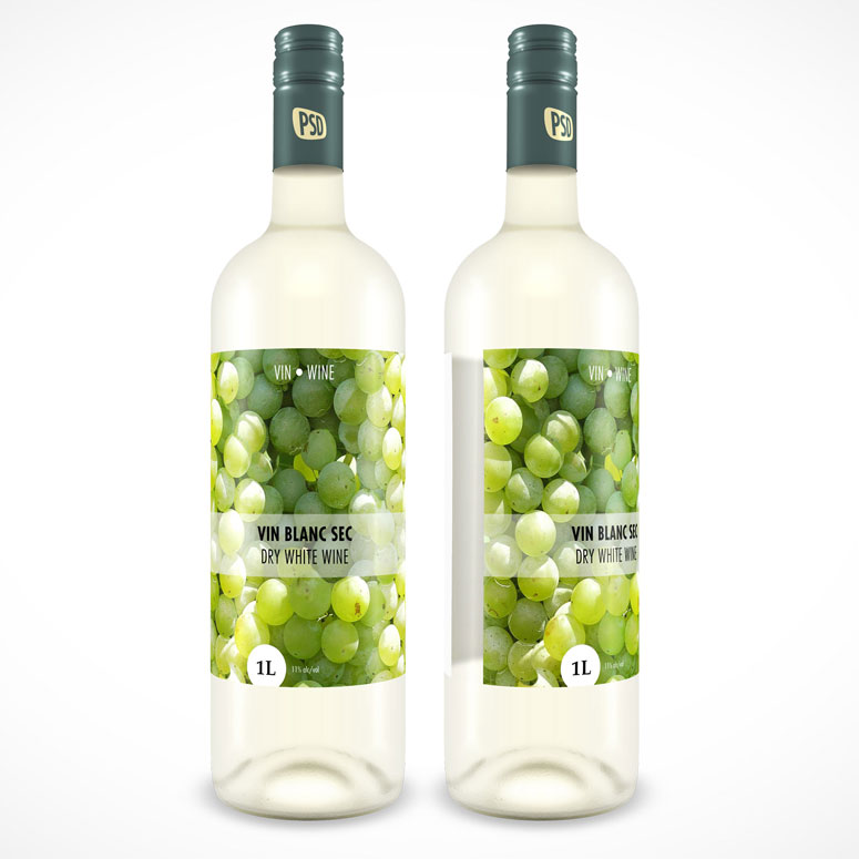 Wine Bottle Mockup PSD