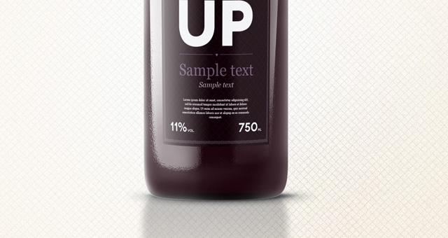 Wine Bottle Mockup PSD