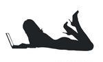 Woman Silhouette Laying Down Computer Woman Silhouette Laying Down Computer