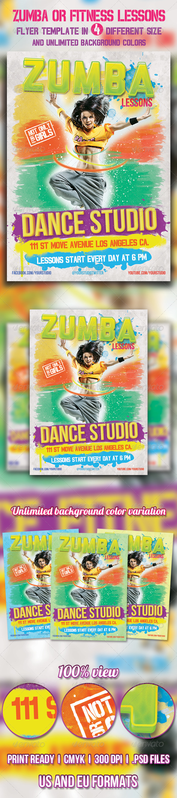 Zumba Fitness Flyer Template