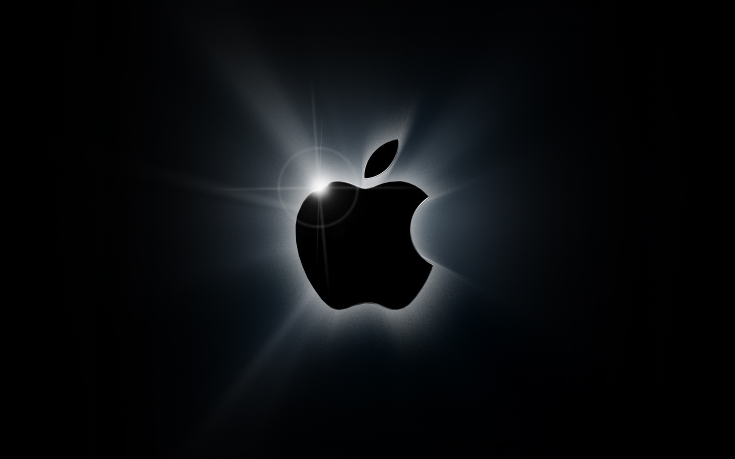 3D Apple Logo Black