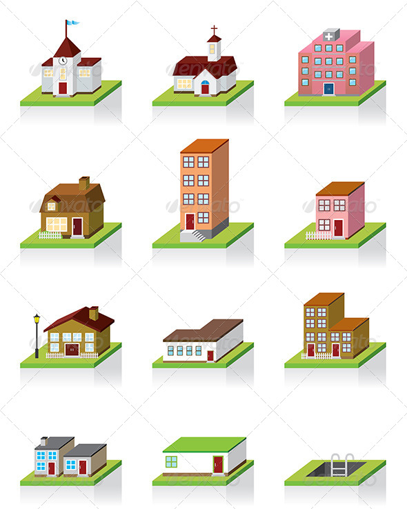 3D Building Icon 3D Building Icon