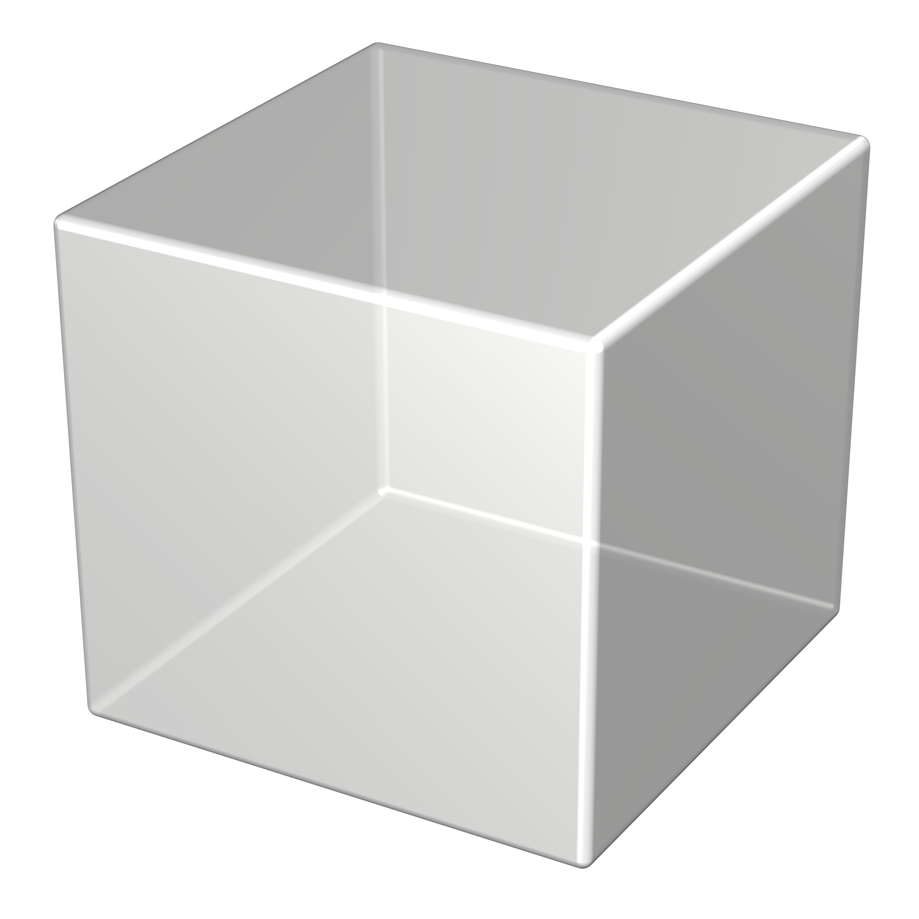 3D Cube with Transparent Background