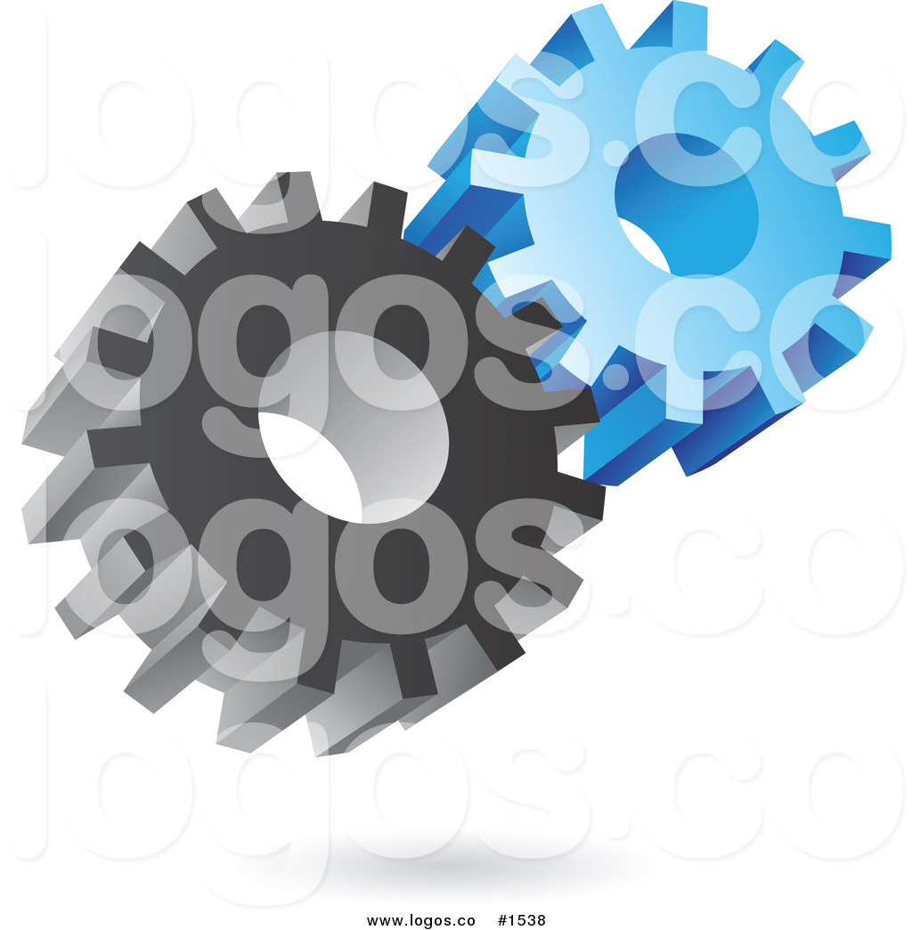 3D Gear Icon Clip Art