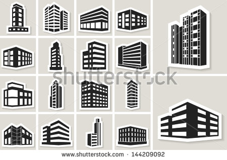 Apartment Building Icon Vector