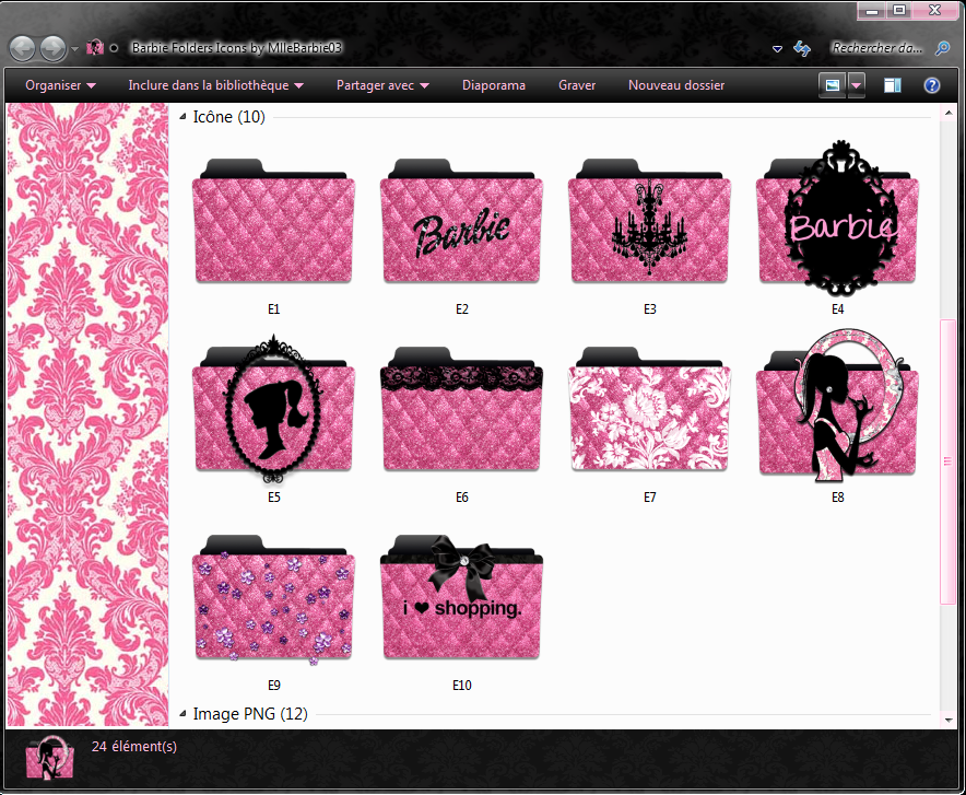 Barbie Folders Icon Windows
