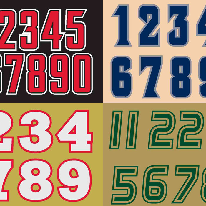 Baseball Sports Number Fonts