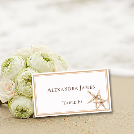 Beach Place Cards Template Free