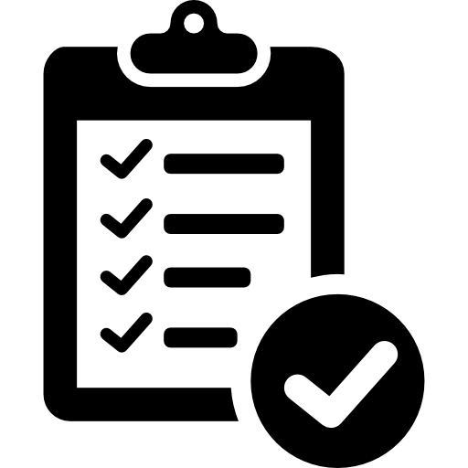 Black and White Clipboard Icon