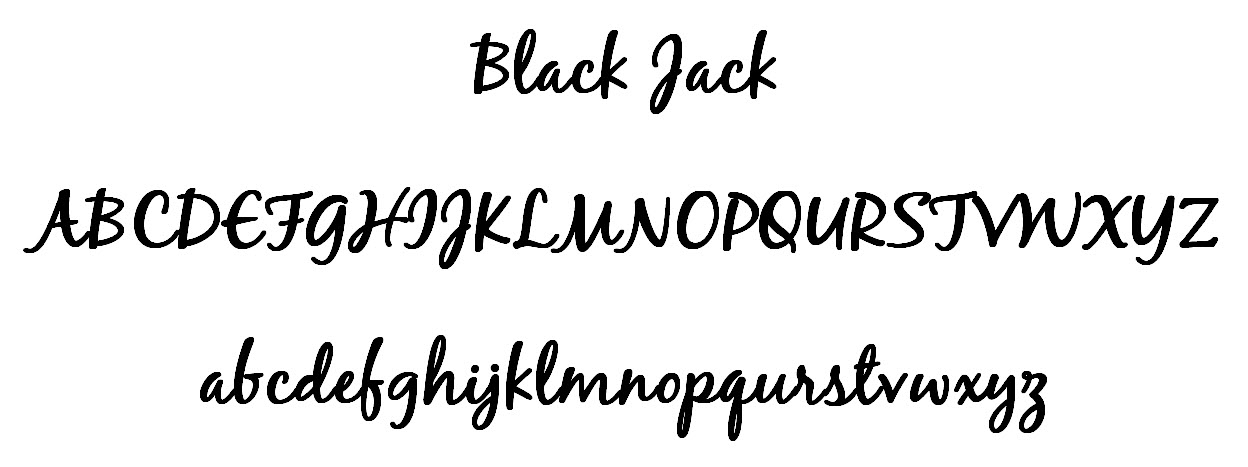 Black Jack Cursive Font