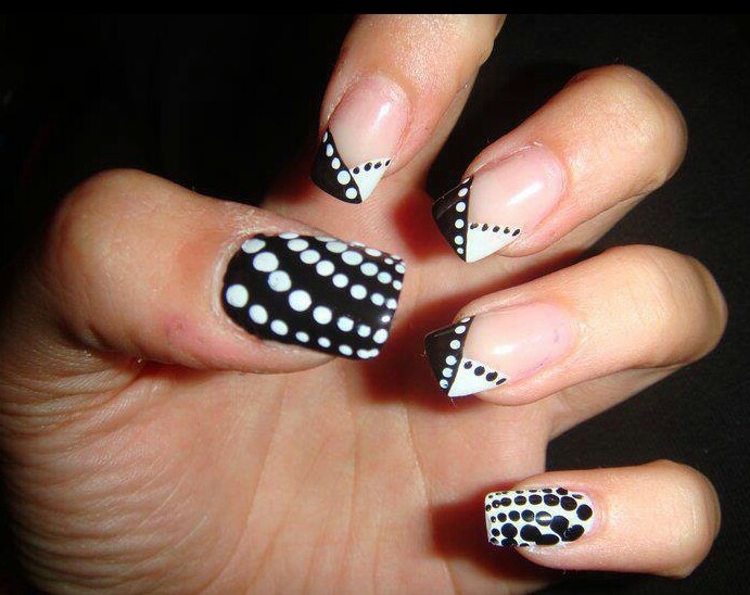 14 Black And White Nail Designs Pinterest Images