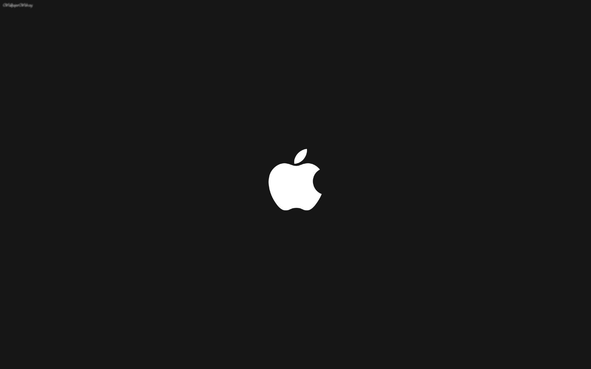 Black White Apple Logo Wallpaper