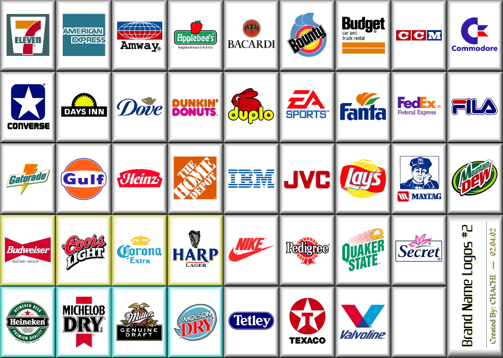 Brand Logos with Names Brand Logos with Names