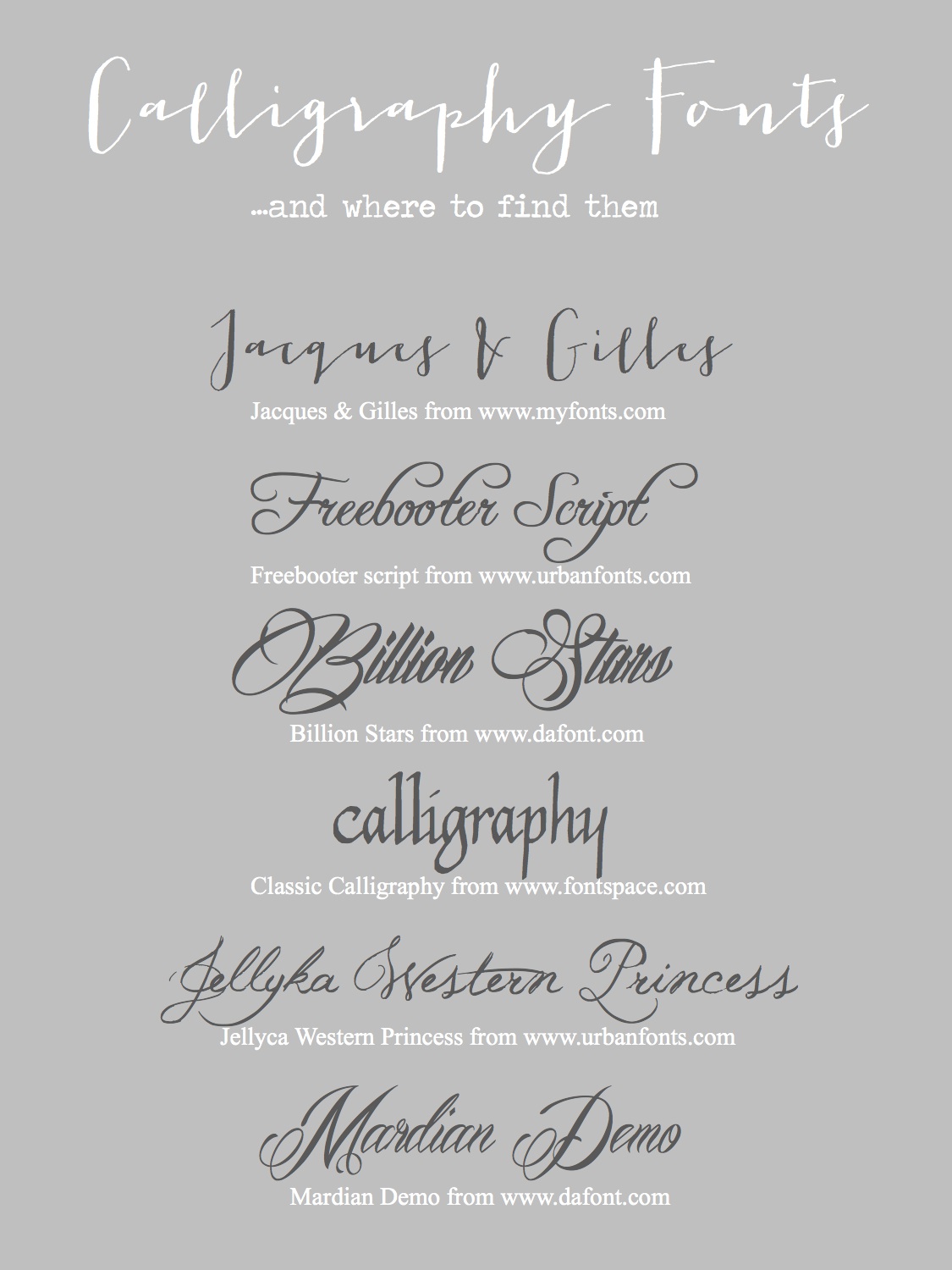 Calligraphy Fonts