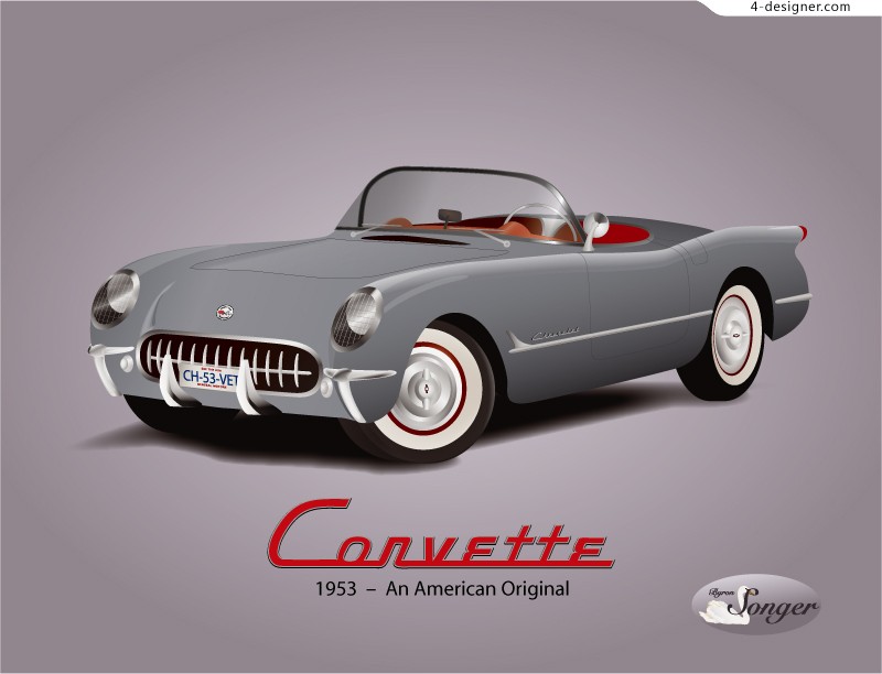 Chevy Classic Car Vector Art