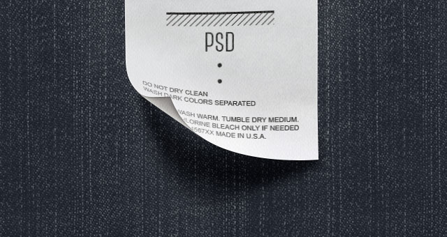 Clothing Label PSD Mockup