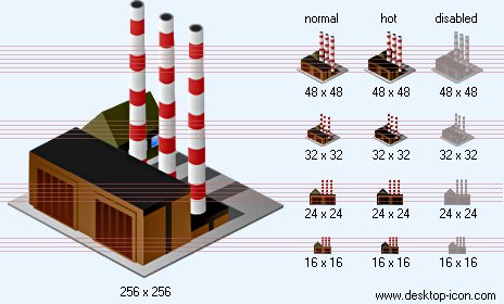 Coal Power Plant Icon Coal Power Plant Icon