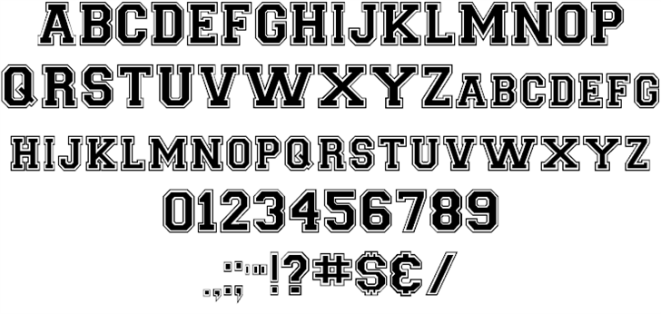 Football jersey lettering font