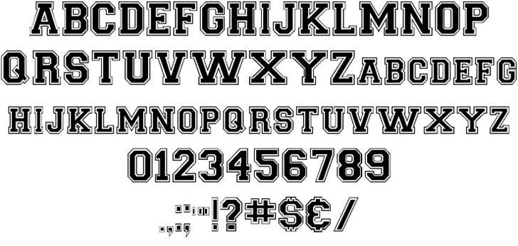 Collegiate Heavy Outline Font