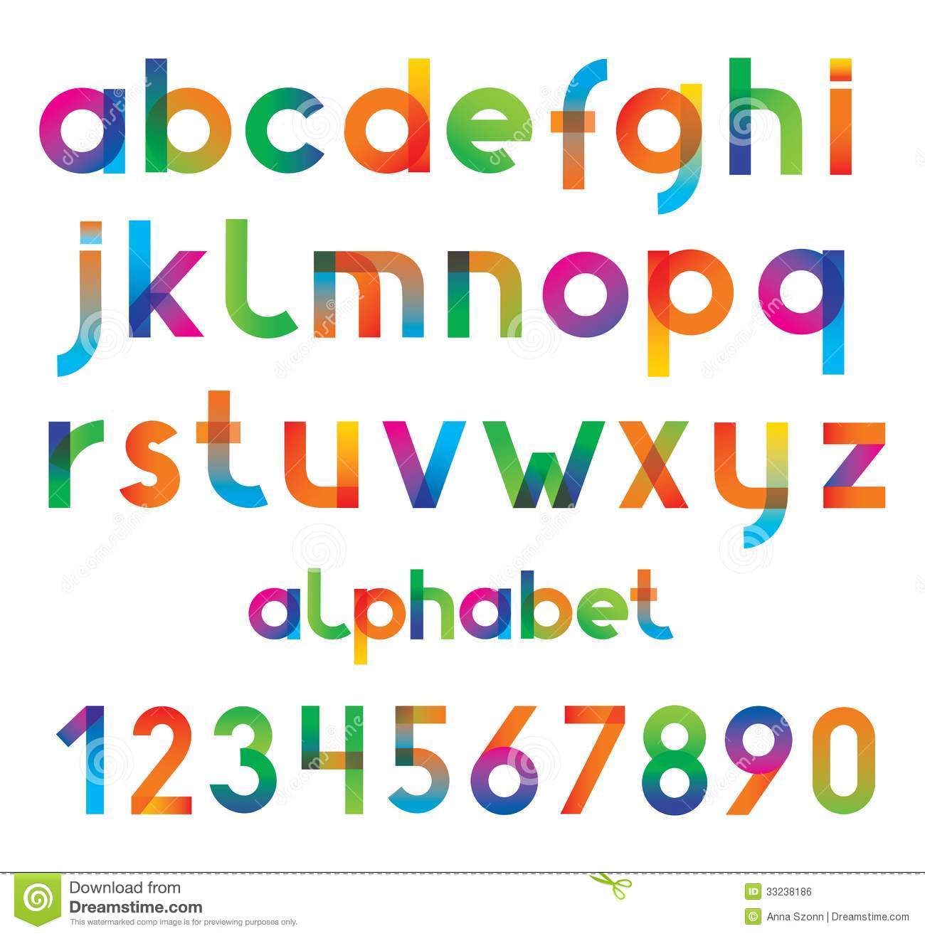 Colorful Cool Fonts Numbers Colorful Cool Fonts Numbers