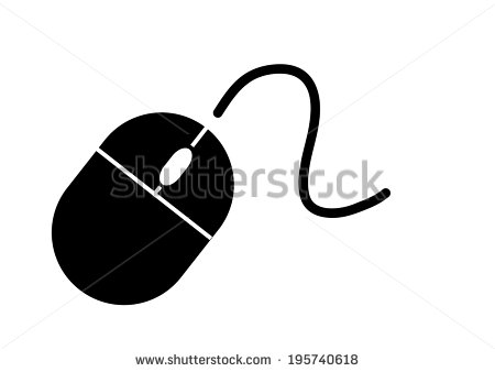Computer and Mouse Icon Vector