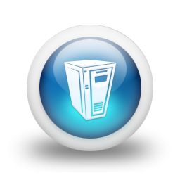 Computer Server Icon Blue